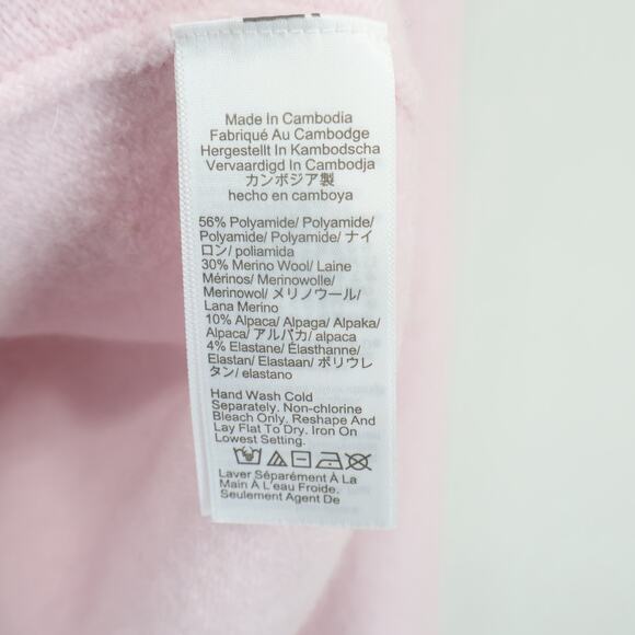 J.Crew Supersoft Bubble Hem Cardigan Peppermint Ice Pink Size Medium NWT - Picture 8 of 9